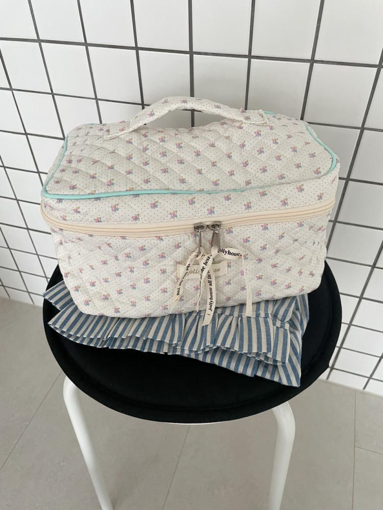 [젬마풀] 빈티지 플라워 여행용 파우치