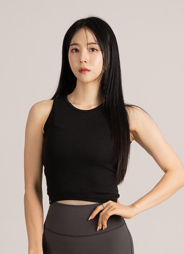 P5014 우먼 이지 크롭나시 [블랙]