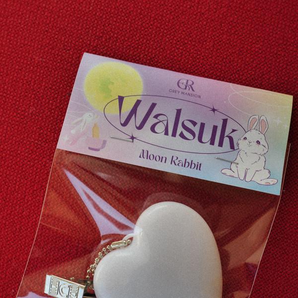Moon Rabbit Walsuk Keyring_포켓 하트