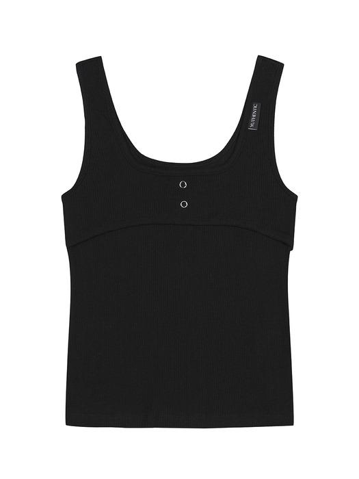 골지 슬리브리스 탑 블랙 AW4ME43910