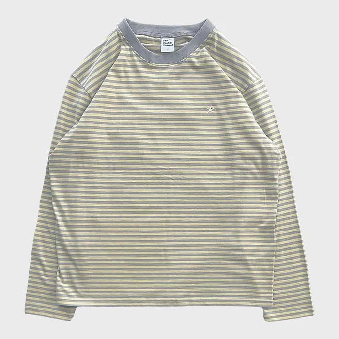 TCM mini logo stripe long sleeve (yellow/grey)