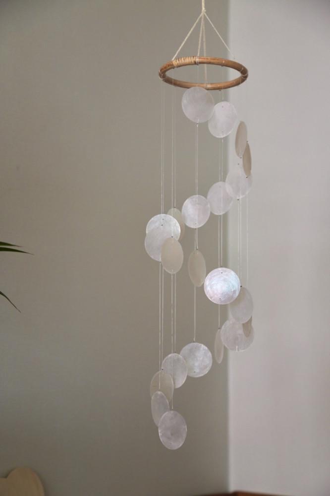 화이트 모빌 회오리 모빌 자개모빌