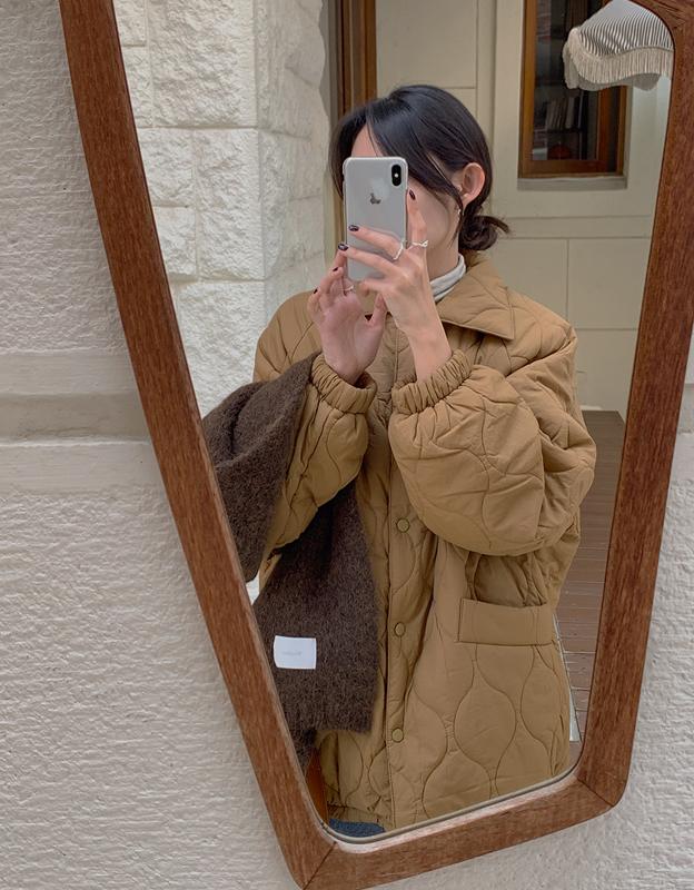 *프롬단독* 뮬라토 카라 퀼팅 패딩 (보아안감)