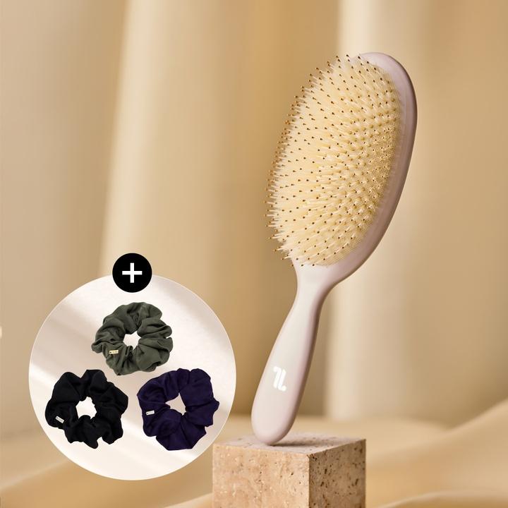 [툴리프 / Toolif] [단독선런칭] 실키 돈모 헤어브러시 (+ 헤어 스크런치 증정) - 하나만 사도 어디로든 무료배송