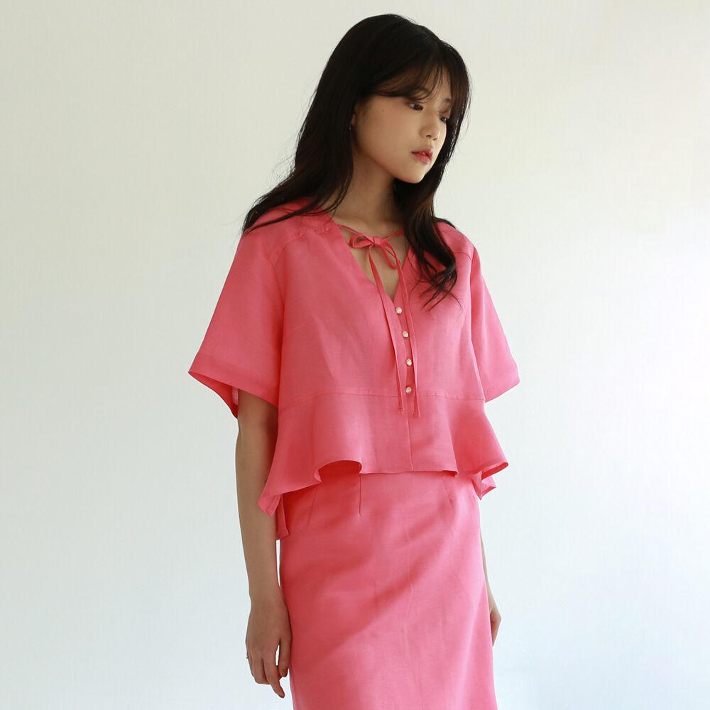 OSU V-neck Blouse, pink