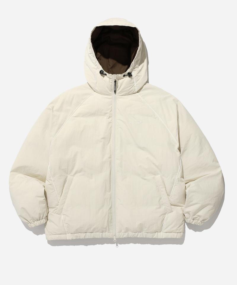 PHYPS® PIPING SIGN LOGO HOODIE PADDING IVORY