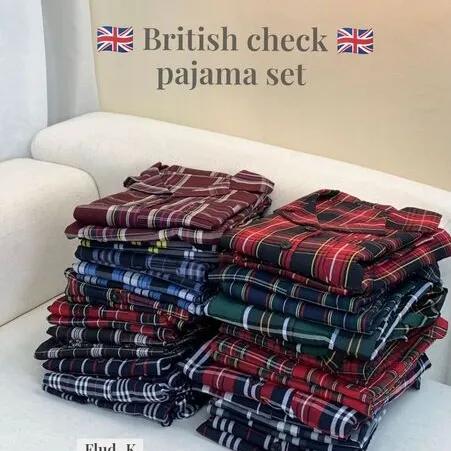 ✨파격할인✨(19종)영국 체크 커플잠옷 플러드케이파자마