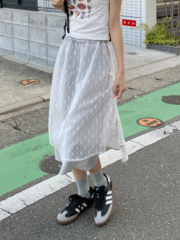 듀얼 레이스 스커트