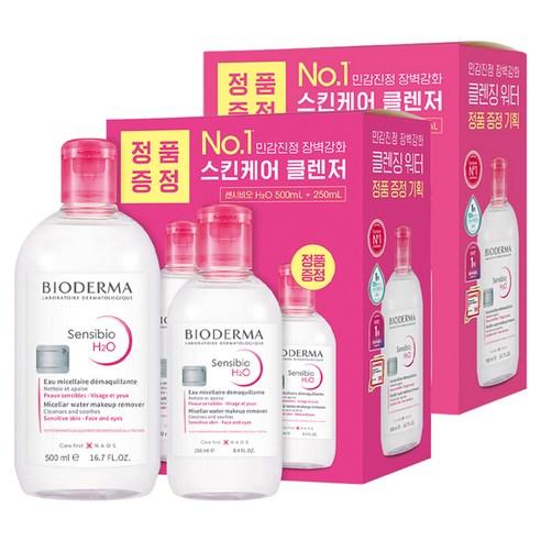 바이오더마 센시비오 H2O 민감용 클렌징 워터 500ml + 250ml, 2개