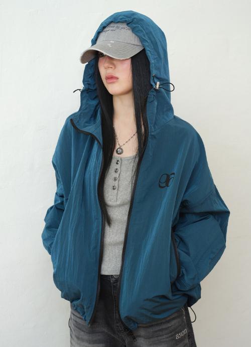 WOODY WINDBREAKER / BLUE-GREEN