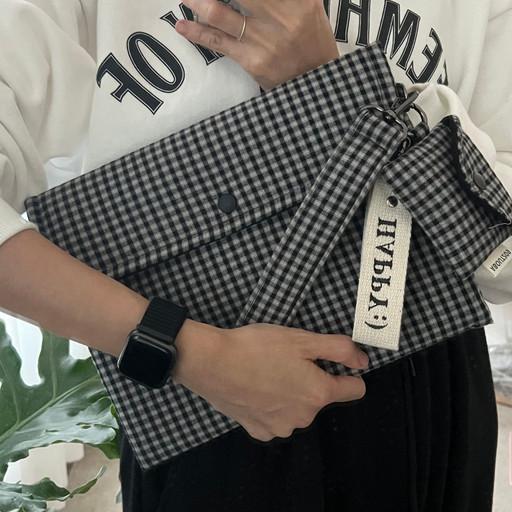 📓NEW📓 블랙잔체크 리더기/아이패드/노트북 파우치