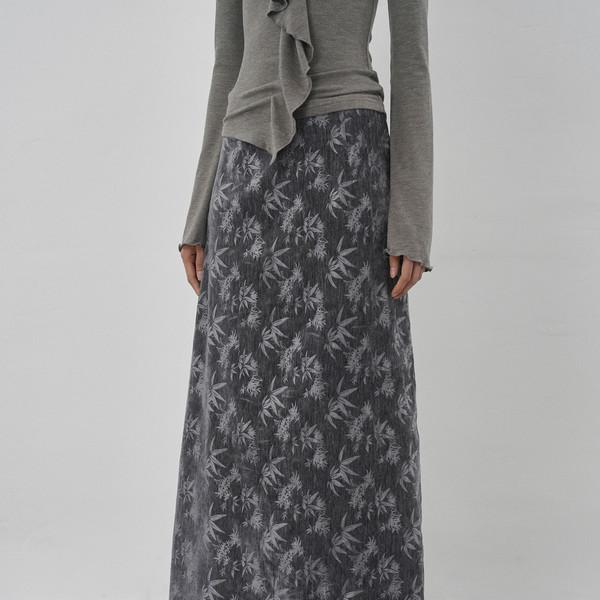 Shadow Leaf Pattern Skirt