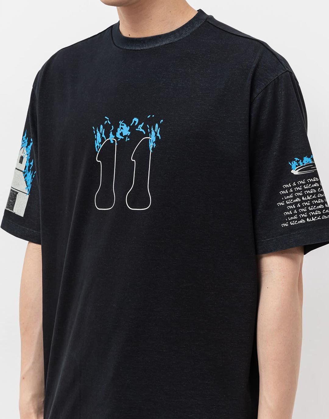 Black No11 Dyed T Shirt (Black)