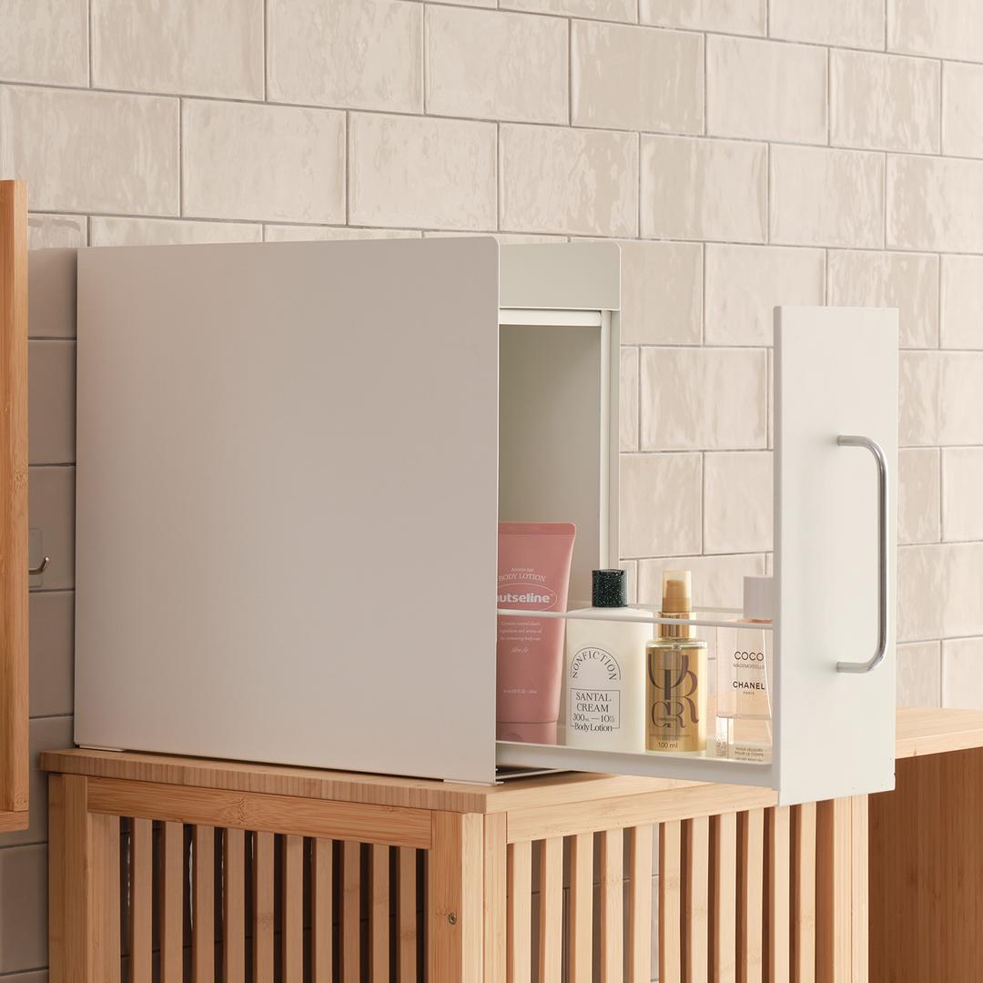 코드리빙 클린업스토리지 슬라이딩 영양제 보관함 식탁 주방 싱크대 수납 정리함 STR-3-C2MWH