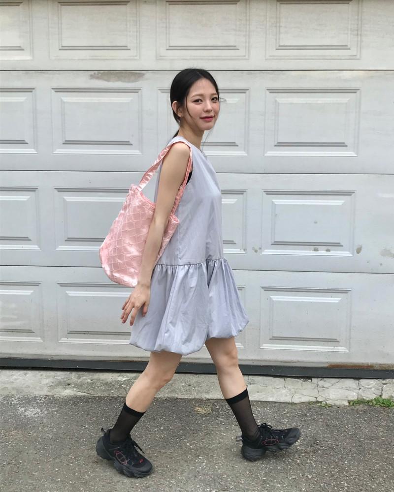 Flynn ops 플린 원피스 미니 벌룬 펌킨 나일론 스커트