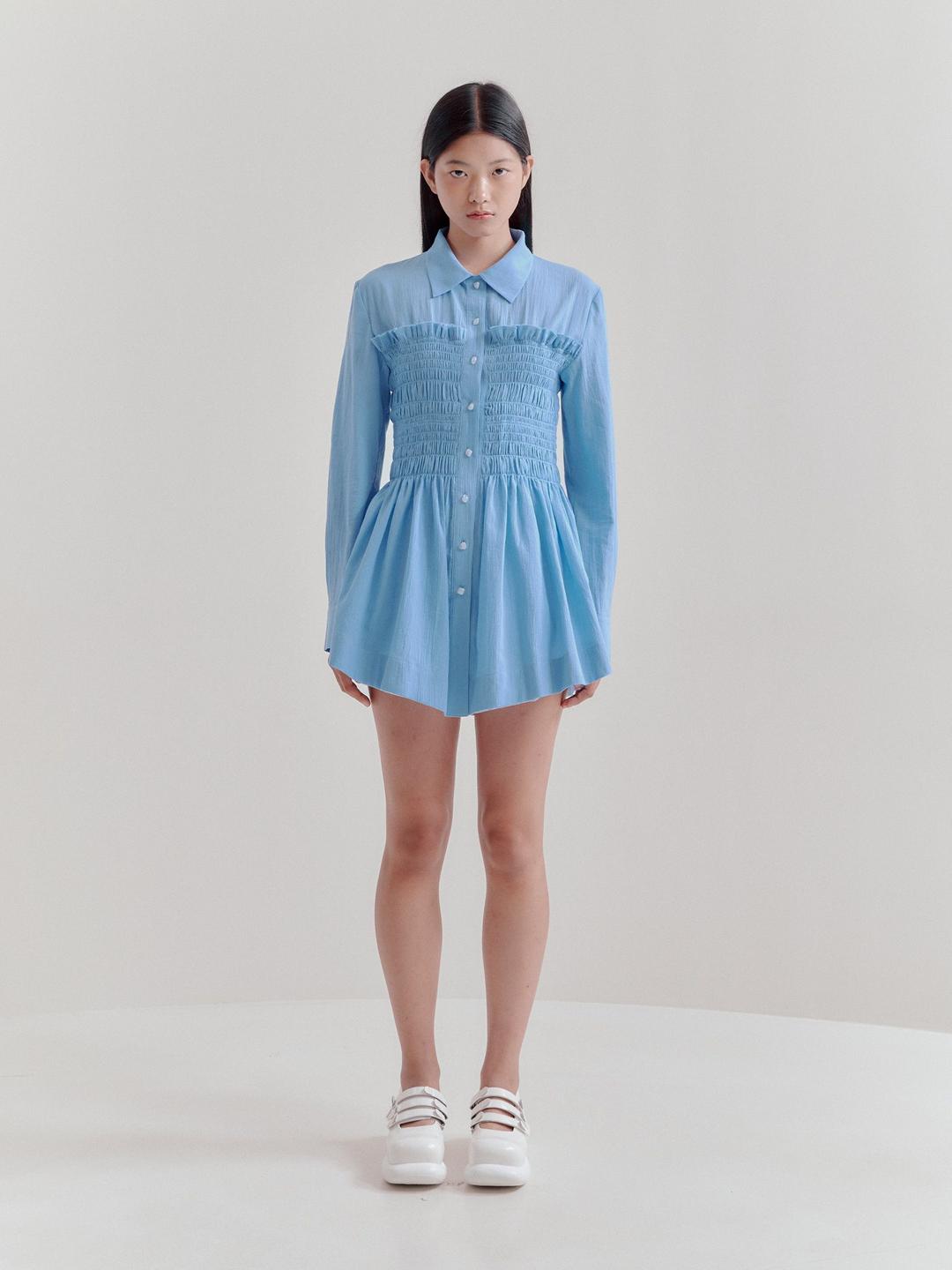 DREAMY SMOKING SHIRT-BLUE
