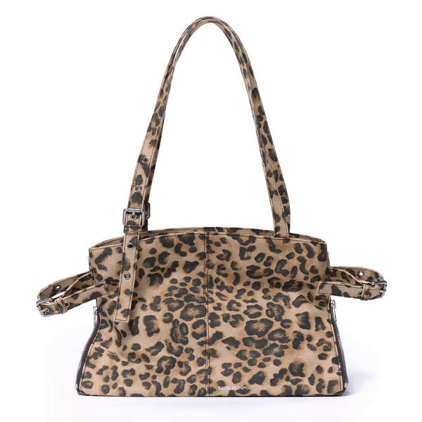 지퍼쇼퍼백 zipper shopper bag M denim leopard