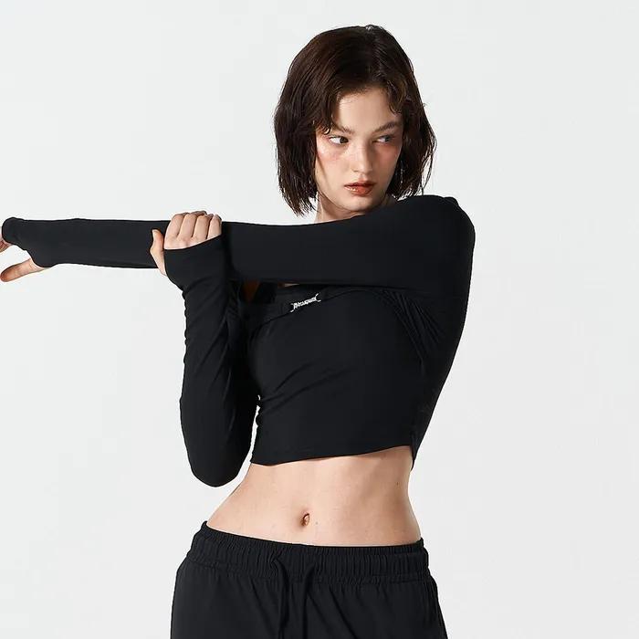 우먼스 서플 레이어드 롱 슬리브 (Black)