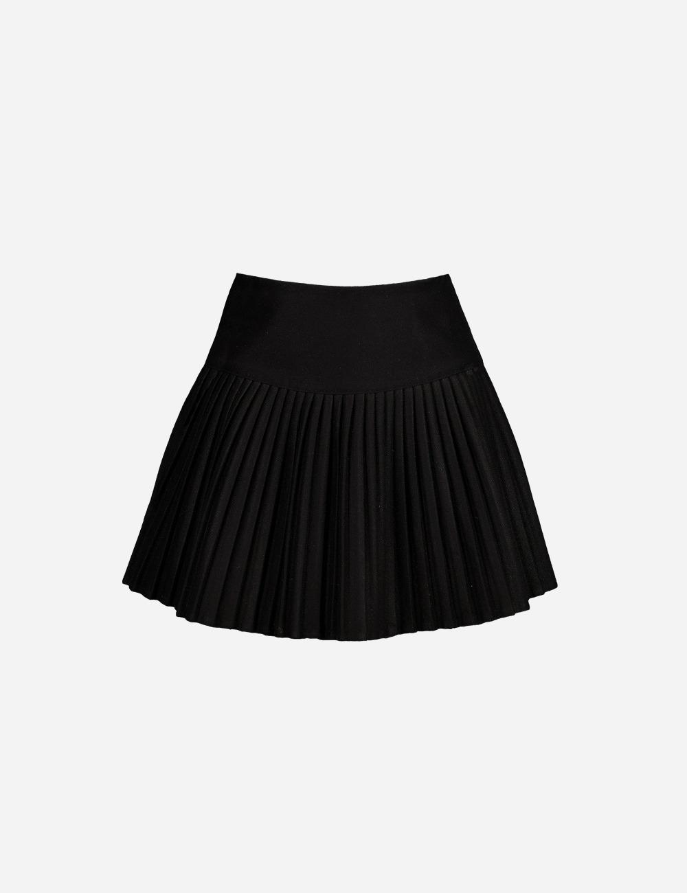 [Pick] Solid Pleats Skirt