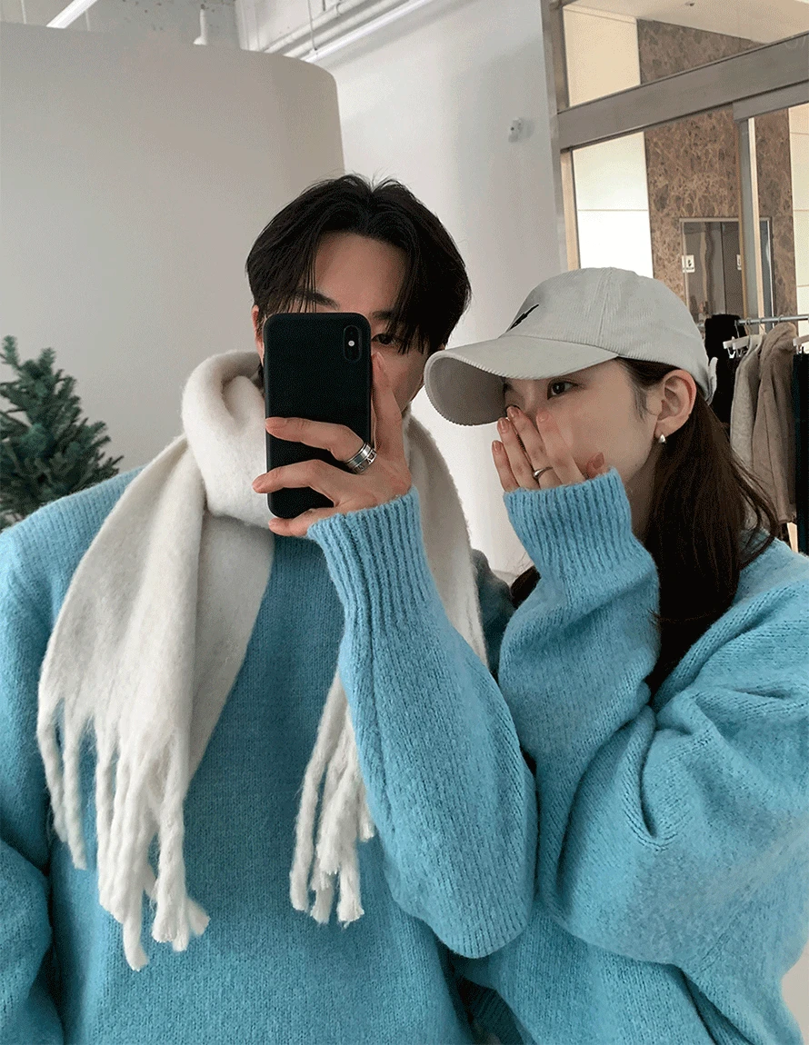 룩 퍼스트 오버핏 앙고라 모헤어 니트 1+1 EVENT