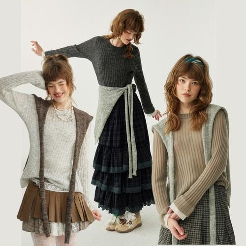 4color 루즈핏 양모 혼방 니트 스웨터