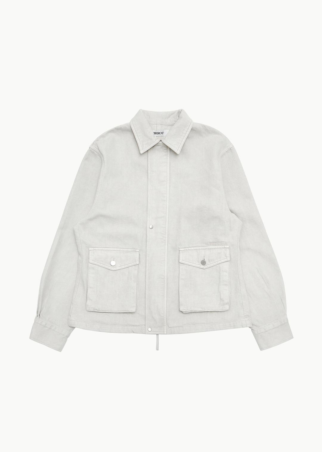 denim work jacket, stone