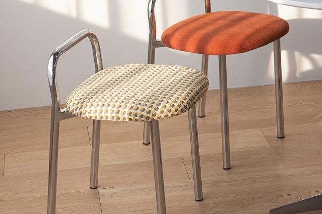 패브 스툴 기능성 아쿠아텍스 패브릭 화장대 보조 의자 4colors