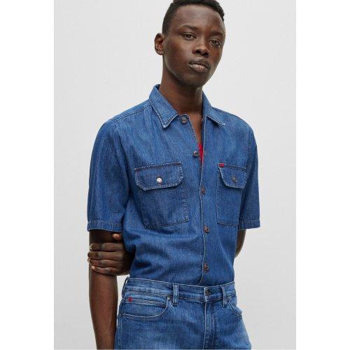 퓨어 코튼 릴랙스핏 데님 셔츠50490764_433