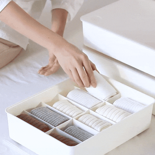 [국내생산] 안심소재 속옷 양말 수납정리함/15칸
