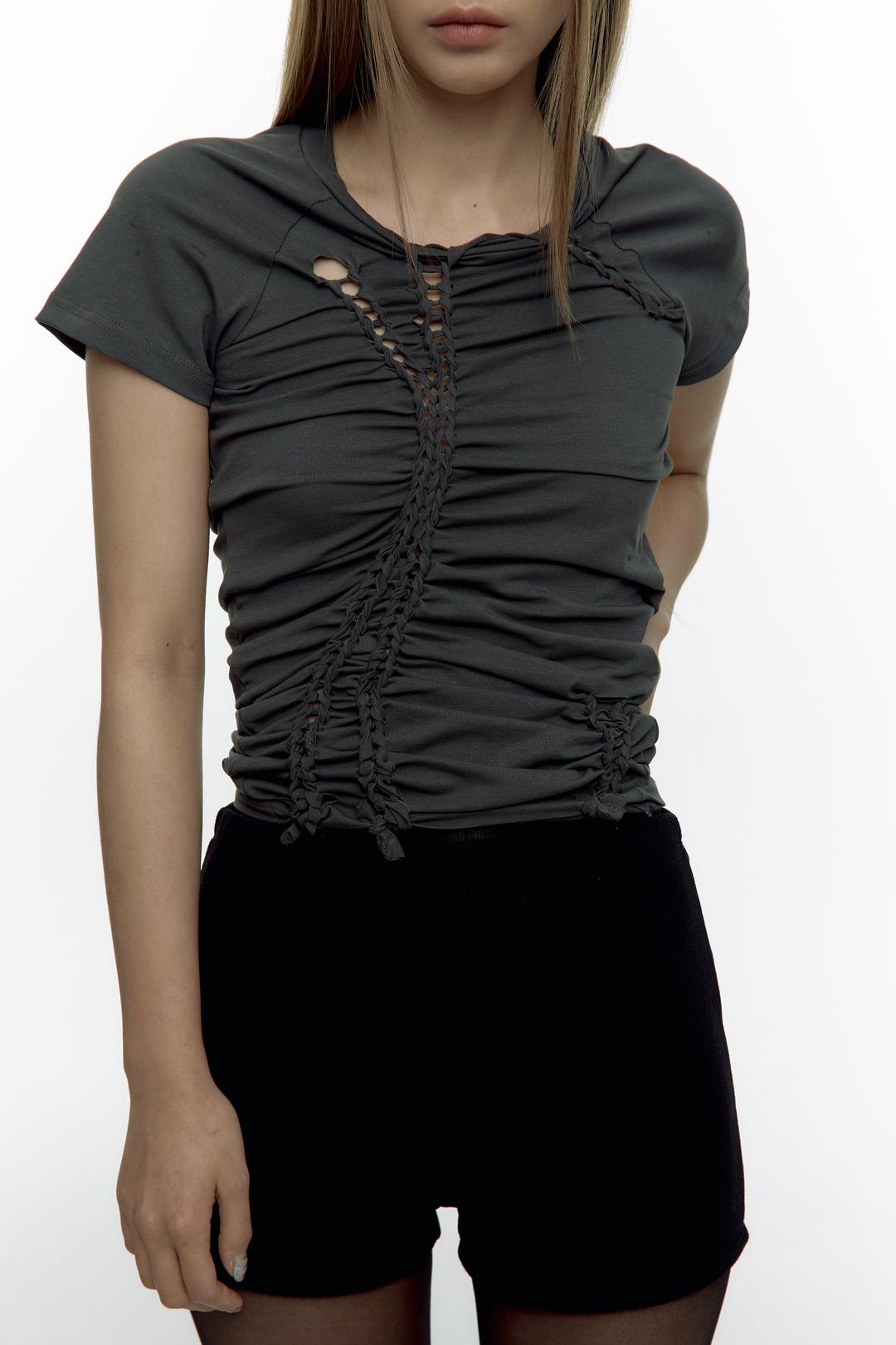 Braided Tee Charcoal(~3.8PREORDER)