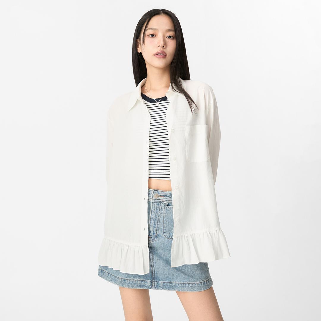 미쏘 포켓 프릴 셔츠_MIWYWF409G