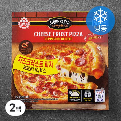 오뚜기 치즈크러스트 피자 페페로니 디럭스 (냉동), 510g, 2팩 - 간편조리 | 쿠팡