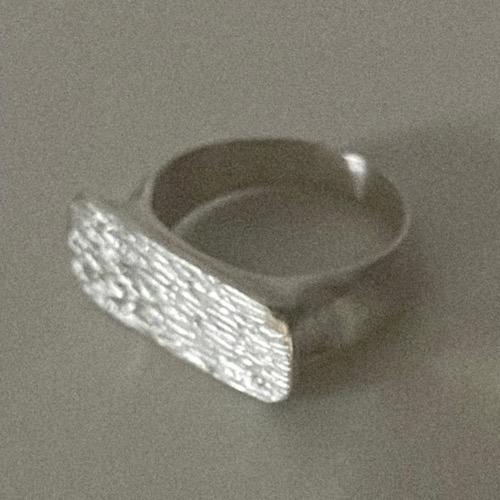 Woody ring silver