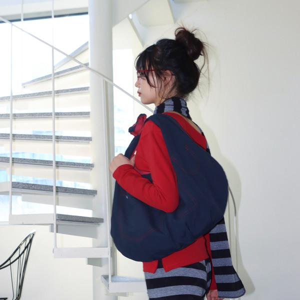 (9/30출고) REVERSIBLE POCKET BAG (RED & NAVY)