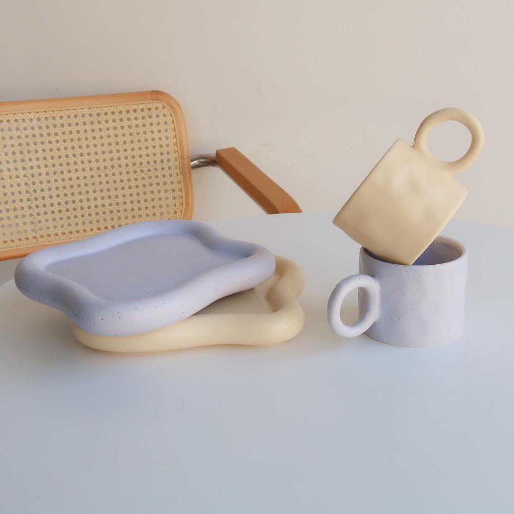 쏠띵즈 퓨어 구름 귀여운 소서 플레이트 머그컵