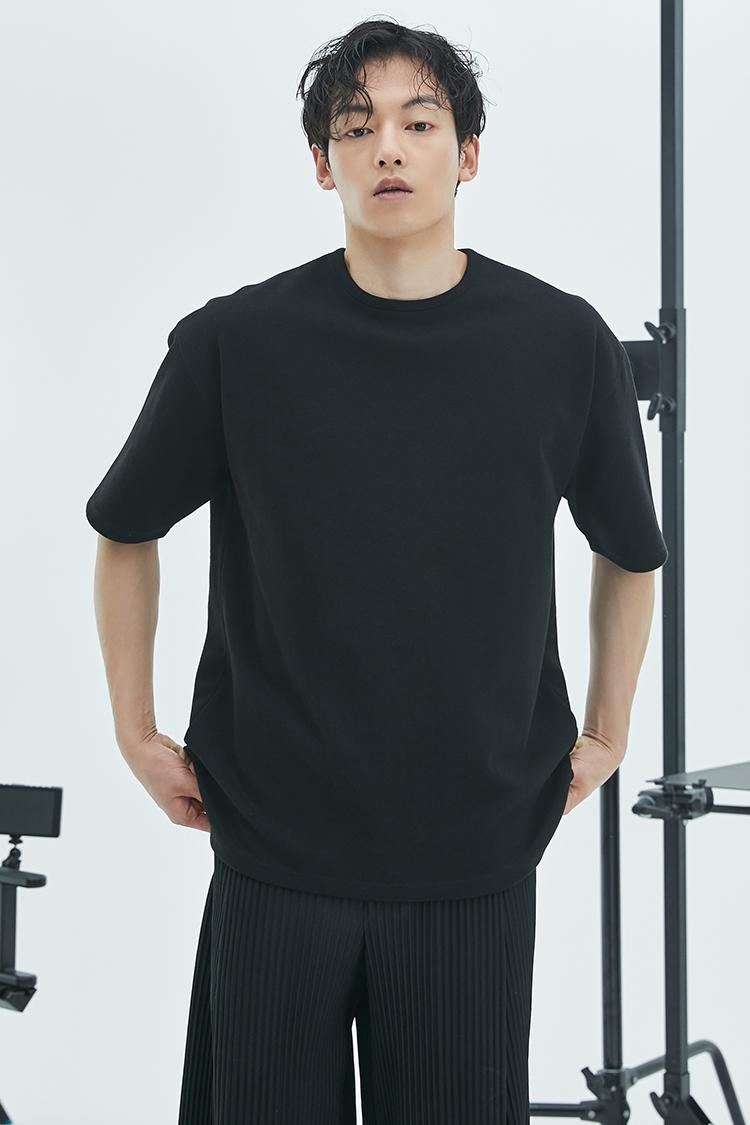 C.r.e.a.m SEMI OVER FIT T-SHIRT(BLACK)