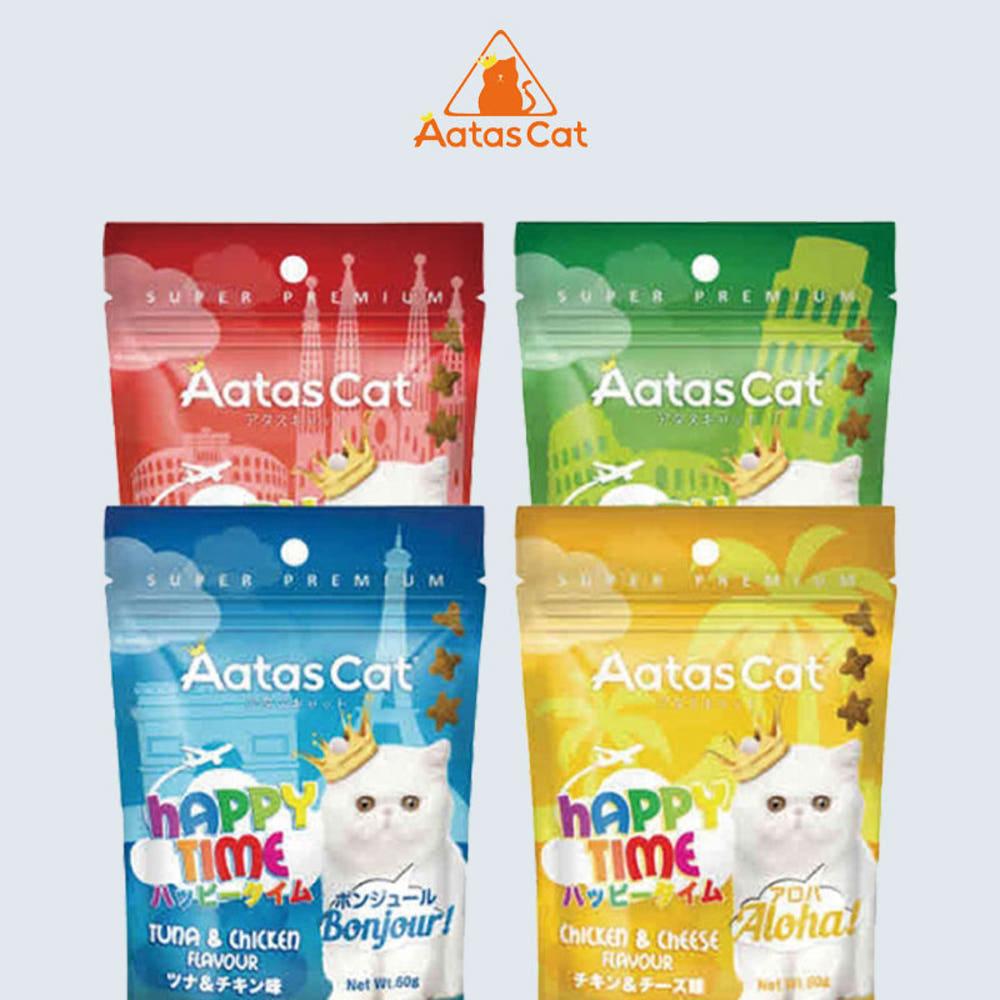 아타스 해피타임 고양이스낵 60g 4종콤보세트