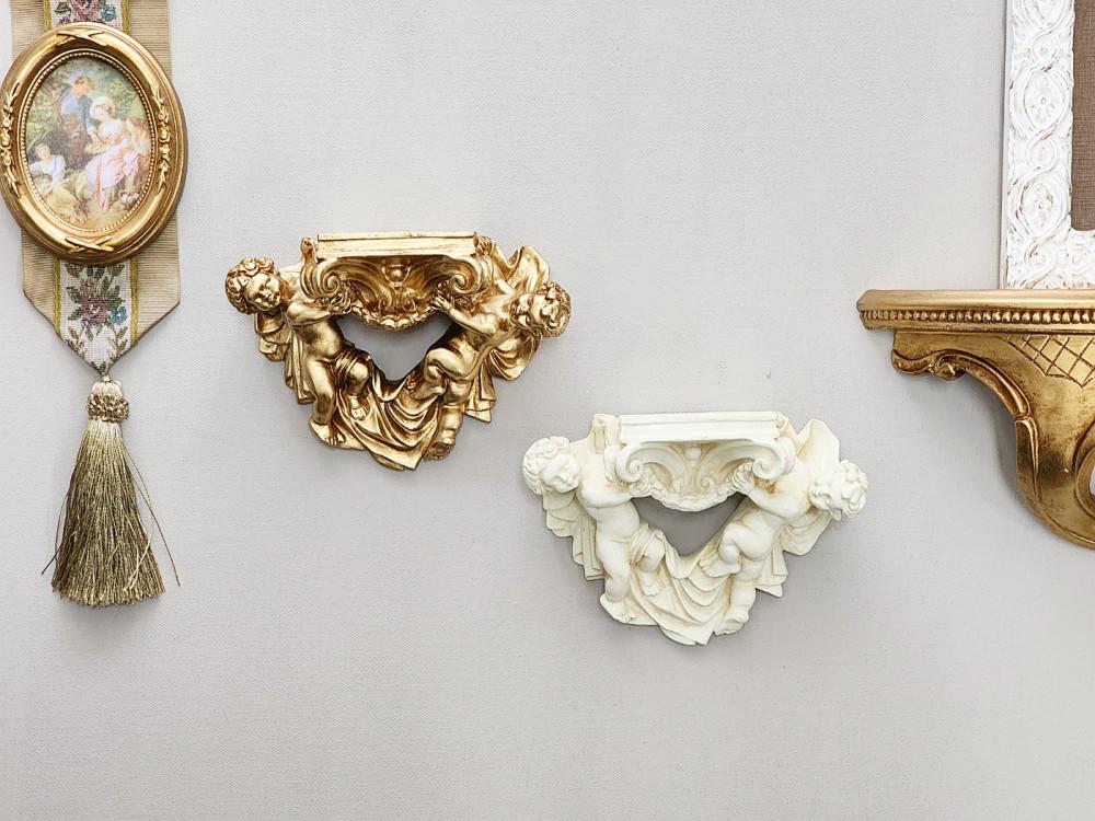 쉐비블랑체 벽장식 천사 미니 선반 프렌치 고급 인테리어 까페 촬영 소품