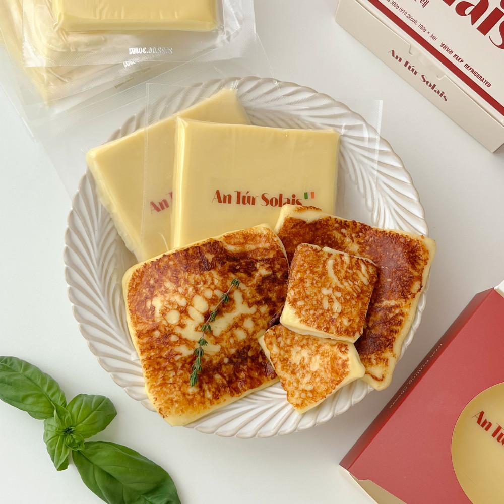 앙투어솔레 아일랜드 구워먹는 치즈 와인안주 자연치즈 300g (100g x 3장)