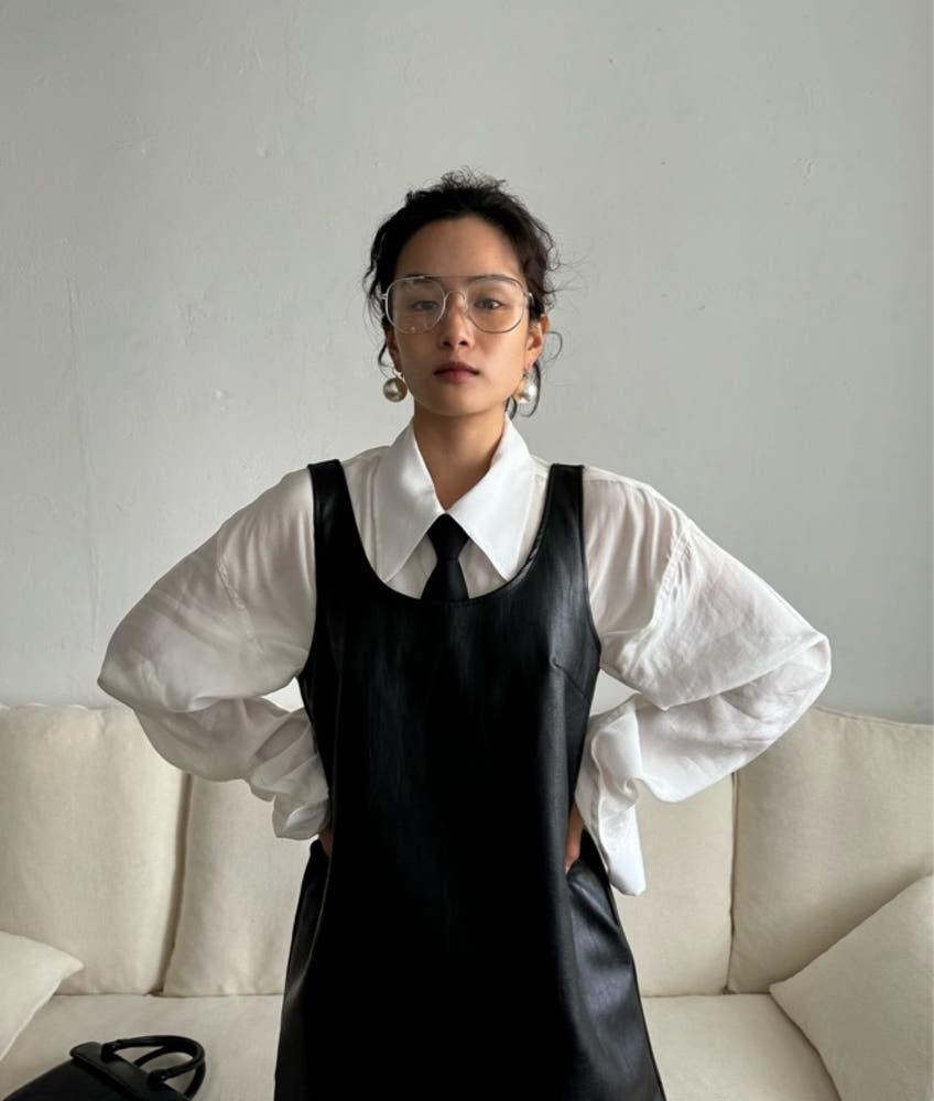 노이어덜트 마틴 레더 드레스 1color