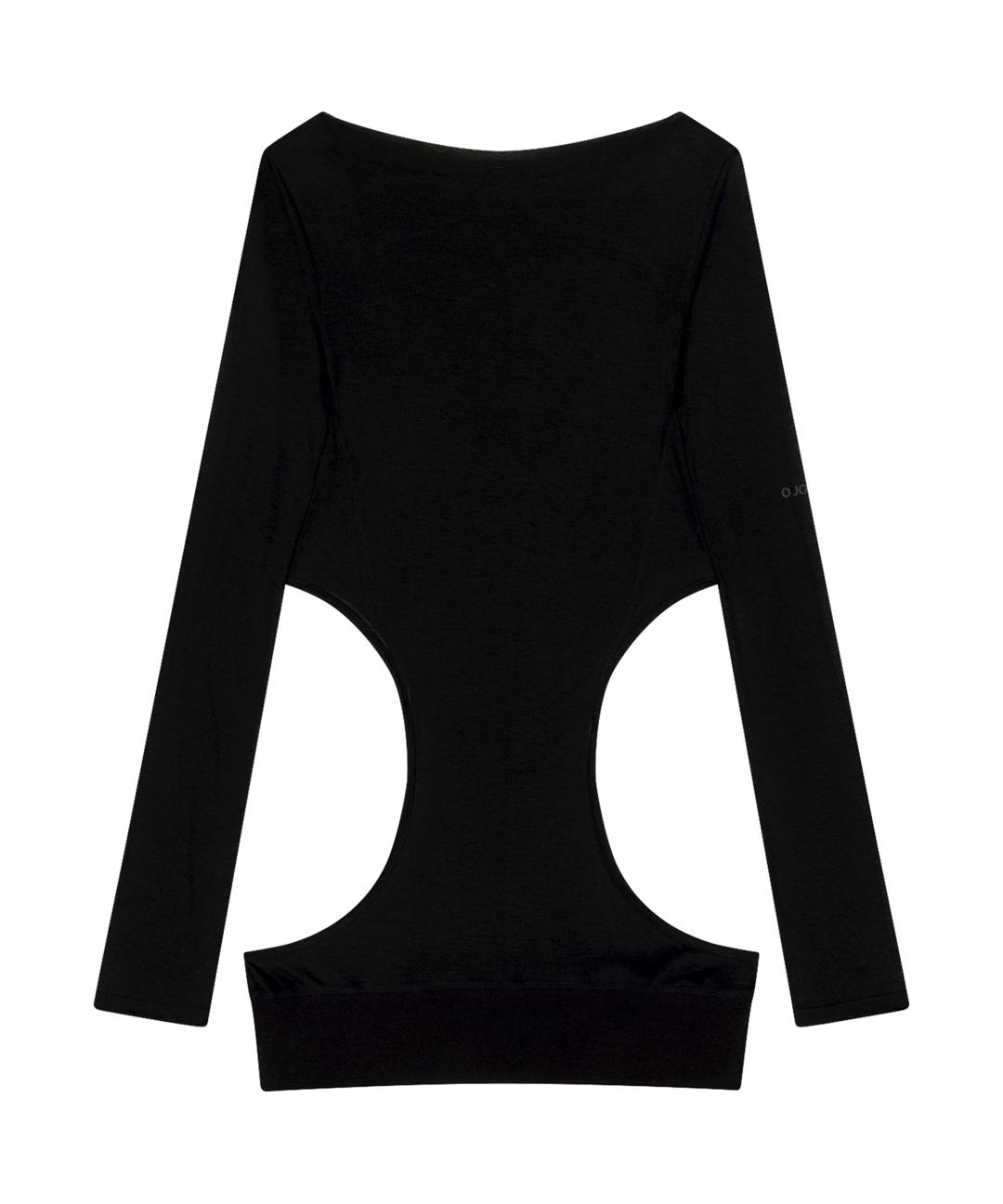 *Preview, Opens 9/23* Curved Cut Layered Tee / Black