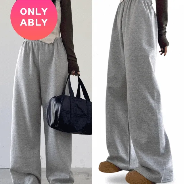 [기모🤎/ 3단기장] MADE. 자체체작 와이드 밴딩 트레이닝 면바지 팬츠