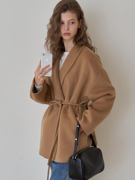 [2color] 캐시미어 숄 하프 핸드메이드 코트