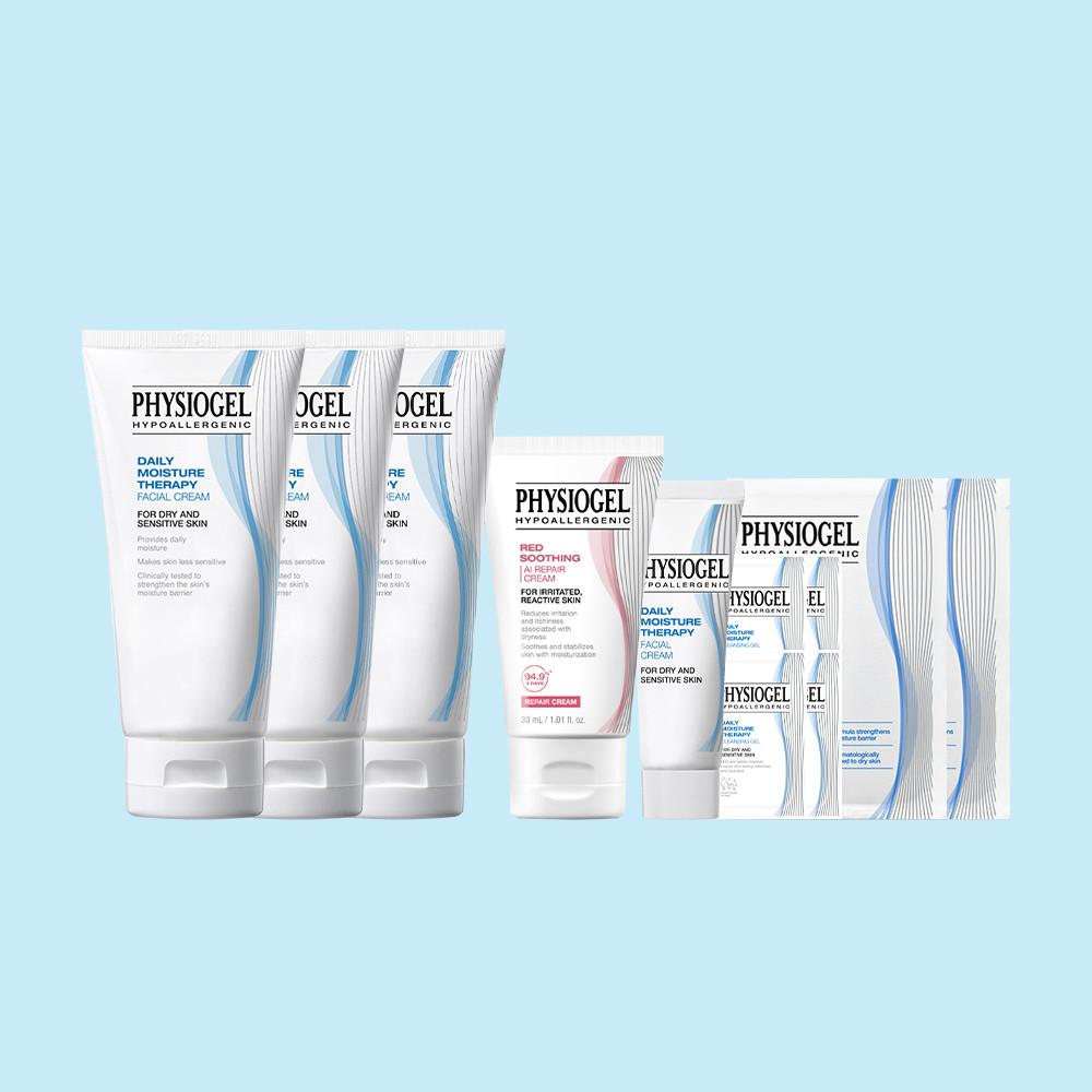 피지오겔 DMT 크림 75ML 3개+DMT크림10ml1개+클렌징젤5ml4개+마스크2개+리페어크림30ml1개