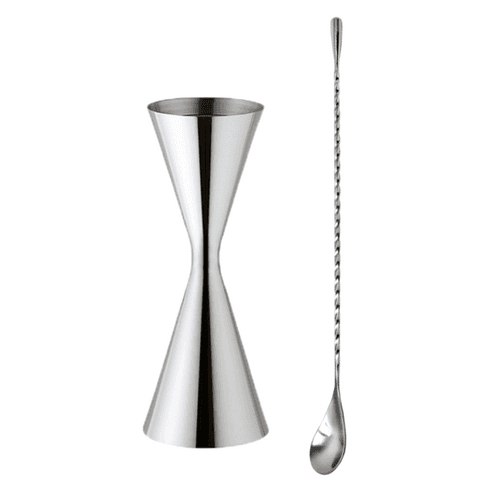 착한살림 칵테일 슬림 지거 계량컵 30ml 60ml + 바스푼 30cm 세트 - 칵테일쉐이커/믹싱틴 | 쿠팡