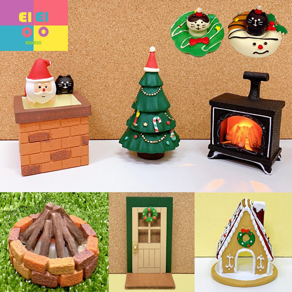 미니어처 라이트업 벽난로 모닥불 크리스마스 장식 소품 산타 굴뚝 트리 도어 과자집 산타요정