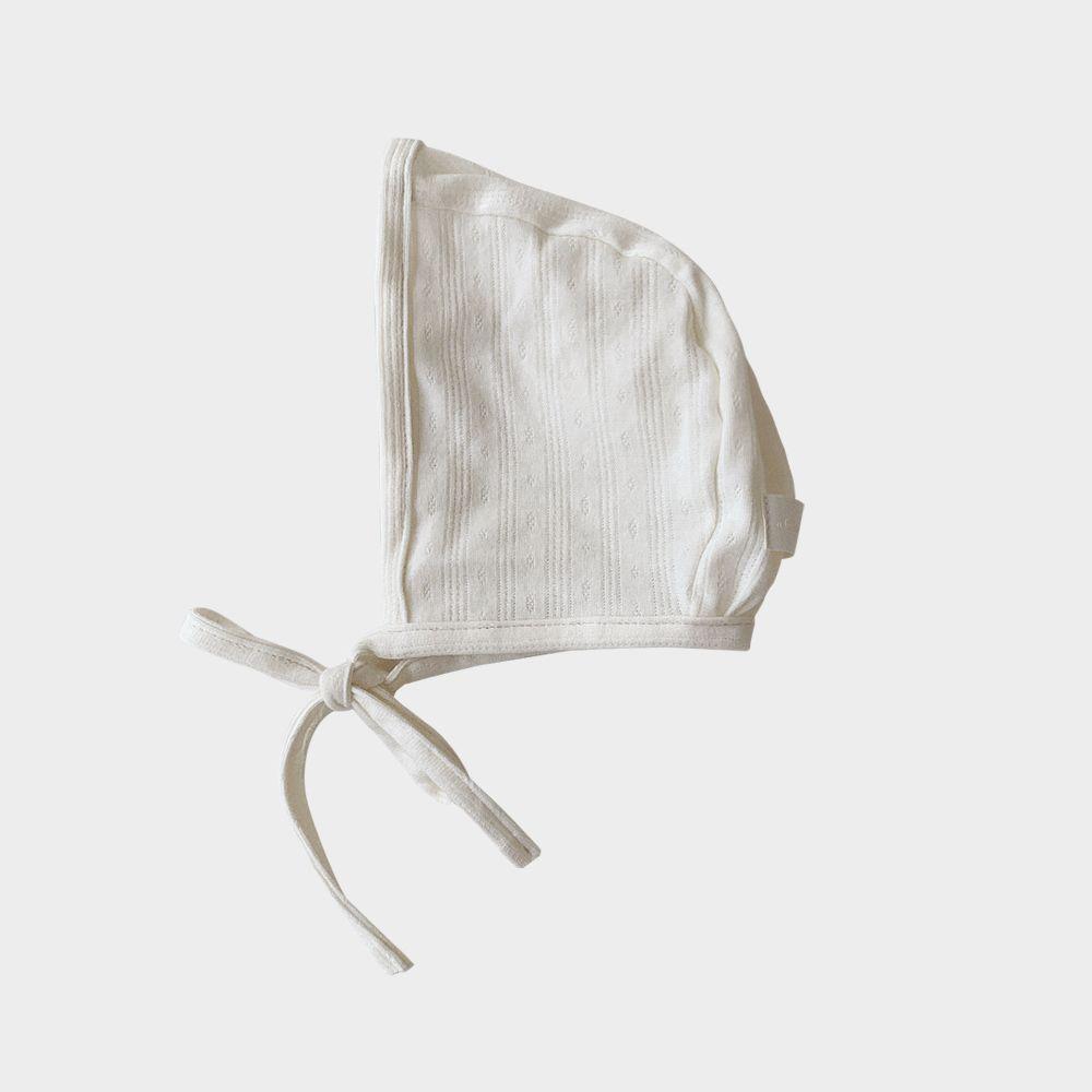 Eyelet Bonnet - Cream