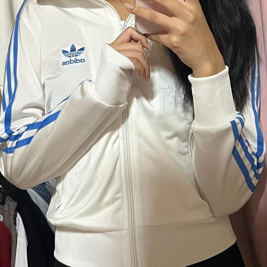 빈티지 아디다스 져지 대장 화이트 스카이블루 트랙탑 파이어버드 시나모롤깔