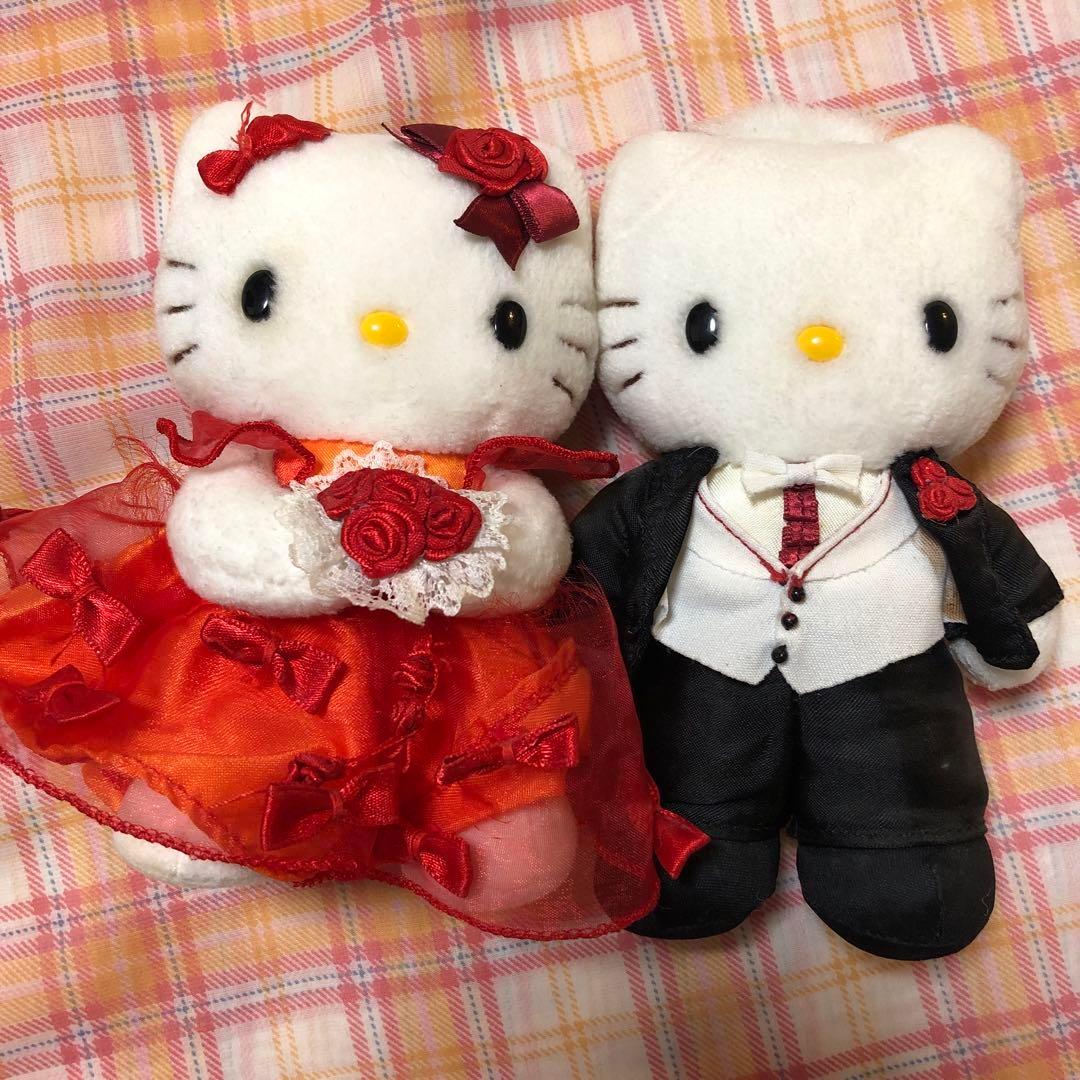 キティ　ダニエル　リボンドレス　タキシード　ぬいぐるみ　　ドレス　ぬいぐるみ