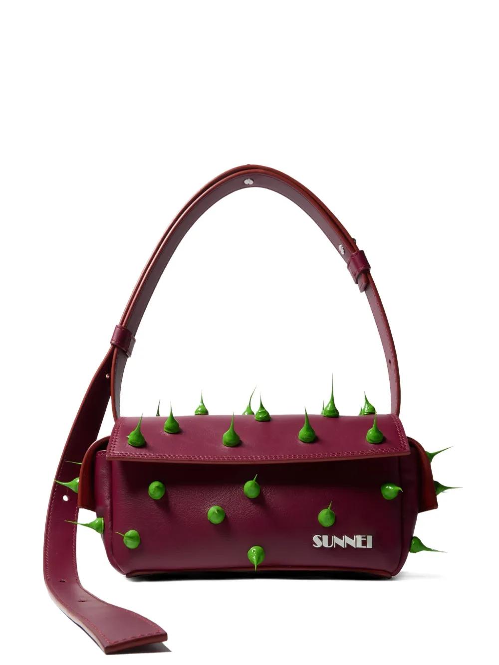 Sunnei 스몰 스파이키 라바울레토 숄더 백 | 레드 | FARFETCH KR
